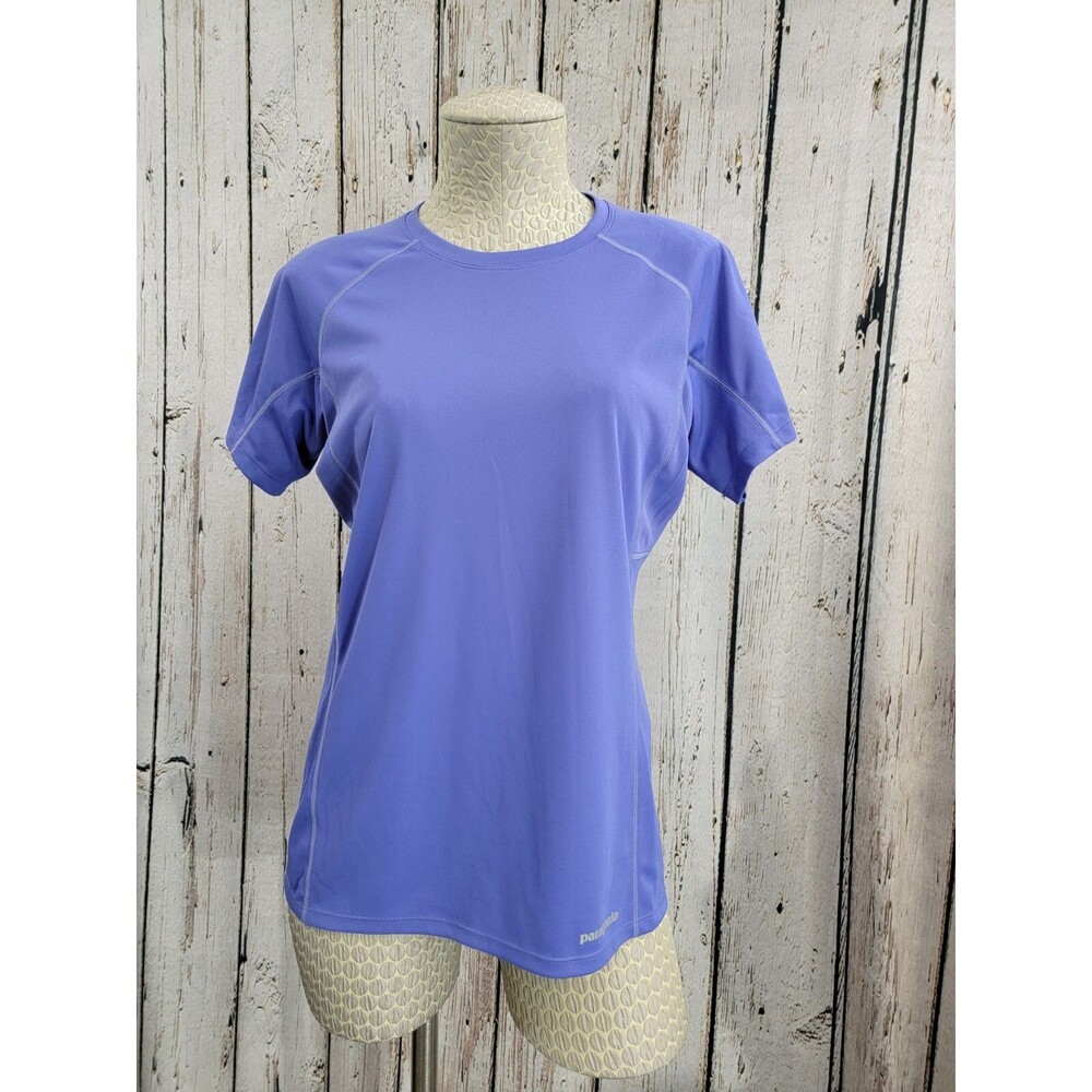 Patagonia Fore Runner Short Sleeve Crewneck T-Shirt Top Tee Women's M Hiking EUC
